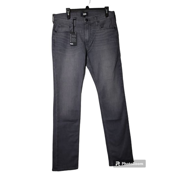 PAIGE Jeans Paige Jeans Mens 3 Dark Wash Gray Federal Slim Straight Leg Mid Rise Stretch